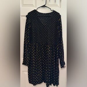 Polka Dot Black Dress